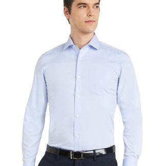 Peter England Men's Striped Slim Fit Full Sleeve Formal Shirt | Cotton-Rich | Wonder Fabric | Pin-Point Oxford Weave